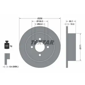 TEXTAR 92019200 Bremsscheiben 2 Stück TEXTAR 92019200 Bremsscheiben 2 Stück