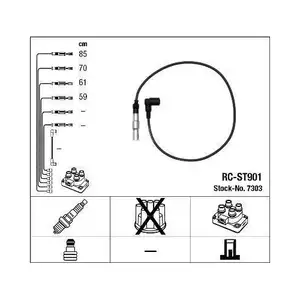NGK 7303 Zündleitungssatz RC-ST901 für VW, SEAT NGK 7303 Zündleitungssatz RC-ST901 für VW, SEAT