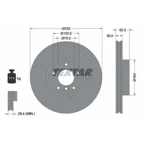 TEXTAR 92160805 Bremsscheiben 2 Stück vorne für BMW TEXTAR 92160805 Bremsscheiben 2 Stück vorne für BMW