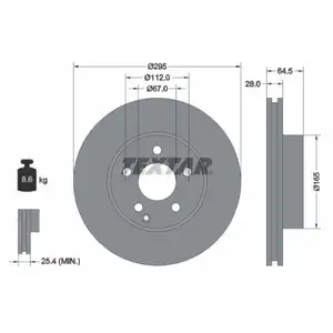 Original TEXTAR 92163205 Bremsscheiben 2 Stück vorne für MERCEDES-BENZ Original TEXTAR 92163205 Bremsscheiben 2 Stück vorne für MERCEDES-BENZ