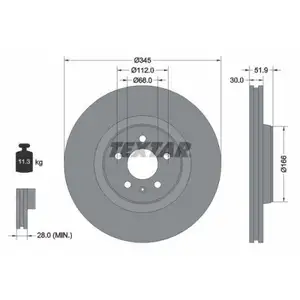 Original TEXTAR 92229205 Bremsscheiben 2 Stück für AUDI Original TEXTAR 92229205 Bremsscheiben 2 Stück für AUDI