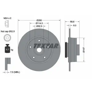 TEXTAR 92291003 Bremsscheiben 2 Stück hinten für RENAULT TEXTAR 92291003 Bremsscheiben 2 Stück hinten für RENAULT