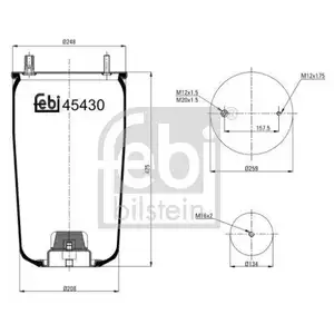 FEBI BILSTEIN 45430 Luftfederbalg FEBI BILSTEIN 45430 Luftfederbalg