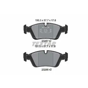 Textar Bremsbeläge vorn + Warnkontakt BMW 3er Coupe Touring Cabriolet E46 Z4 E85 Textar Bremsbeläge vorn + Warnkontakt BMW 3er Coupe Touring Cabriolet E46 Z4 E85