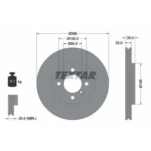 Original TEXTAR 92026503 Bremsscheiben 2 Stück für BMW Original TEXTAR 92026503 Bremsscheiben 2 Stück für BMW