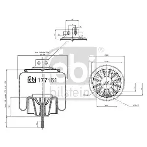 FEBI BILSTEIN 177161 Luftfederbalg FEBI BILSTEIN 177161 Luftfederbalg