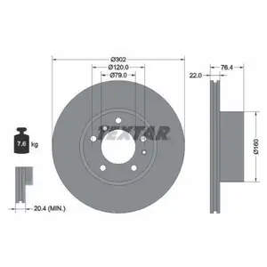 TEXTAR 92042203 Bremsscheiben 2 Stück BMW TEXTAR 92042203 Bremsscheiben 2 Stück BMW