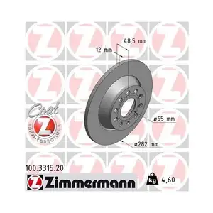 Zimmermann 100.3315.20 Bremsscheiben 2 Stück VW Zimmermann 100.3315.20 Bremsscheiben 2 Stück VW