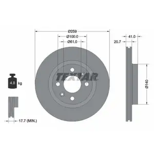 Original TEXTAR 92292103 Bremsscheiben 2 Stück vorne für RENAULT Original TEXTAR 92292103 Bremsscheiben 2 Stück vorne für RENAULT