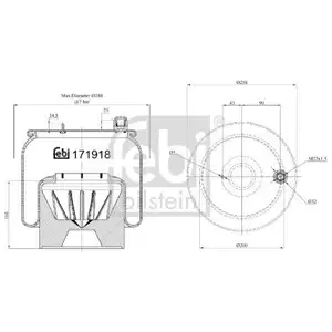 FEBI BILSTEIN 171918 Luftfederbalg FEBI BILSTEIN 171918 Luftfederbalg