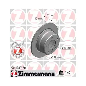 ZIMMERMANN 150.1287.20 Bremsscheiben 2 Stück BMW ZIMMERMANN 150.1287.20 Bremsscheiben 2 Stück BMW