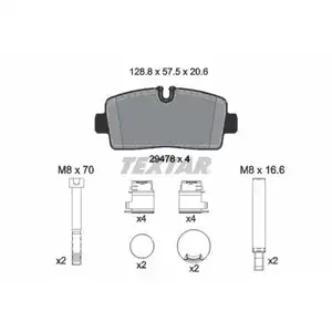 Bremsbelagsatz Scheibenbremse Textar 2947801 Q+ f&uuml;r Iveco Hinterachse