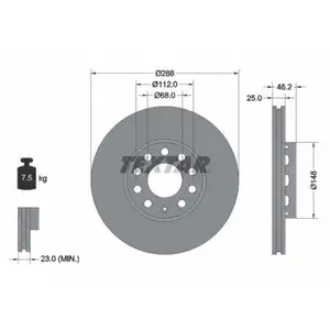 TEXTAR 92057603 Bremsscheiben 2 Stück AUDI TEXTAR 92057603 Bremsscheiben 2 Stück AUDI