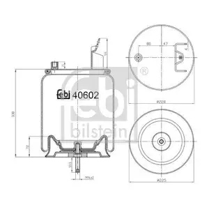 FEBI BILSTEIN 40602 Luftfederbalg für VOLVO FEBI BILSTEIN 40602 Luftfederbalg für VOLVO