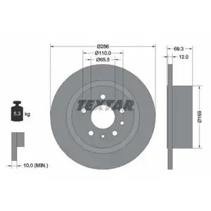 TEXTAR 92067003 Bremsscheiben 2 St&uuml;ck OPEL