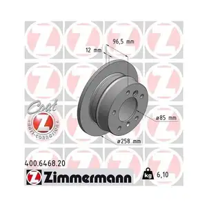 Zimmermann 400.6468.20 Bremsscheiben 2 Stück MERCEDES-BENZ Zimmermann 400.6468.20 Bremsscheiben 2 Stück MERCEDES-BENZ