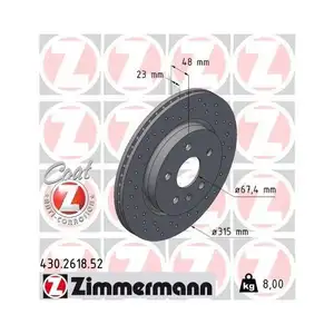 Original ZIMMERMANN 430.2618.52 Bremsscheiben 2 Stück für OPEL Original ZIMMERMANN 430.2618.52 Bremsscheiben 2 Stück für OPEL