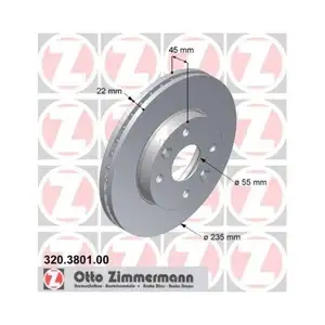 Original Zimmermann 320.3801.00 Bremsscheiben 2 Stück für KIA Original Zimmermann 320.3801.00 Bremsscheiben 2 Stück für KIA