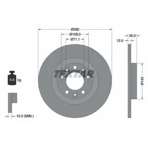 TEXTAR 92267303 Bremsscheiben 2 Stück CITROËN TEXTAR 92267303 Bremsscheiben 2 Stück CITROËN