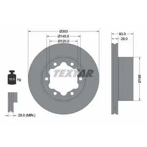 TEXTAR 93143403 Bremsscheiben 2 Stück TEXTAR 93143403 Bremsscheiben 2 Stück