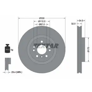 Original TEXTAR 92260405 Bremsscheiben 2 Stück vorne für MERCEDES-BENZ Original TEXTAR 92260405 Bremsscheiben 2 Stück vorne für MERCEDES-BENZ