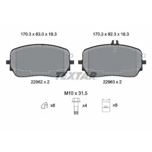 Bremsbelagsatz Scheibenbremse Textar 2296201 für Mercedes Benz für Mercedes Benz Bremsbelagsatz Scheibenbremse Textar 2296201 für Mercedes Benz für Mercedes Benz