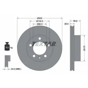 Original TEXTAR 92228603 Bremsscheiben 2 Stück vorne für OPEL Original TEXTAR 92228603 Bremsscheiben 2 Stück vorne für OPEL