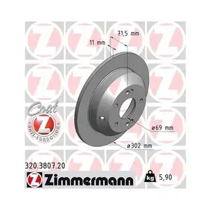 Zimmermann 320.3807.20 Bremsscheiben 2 Stück KIA Zimmermann 320.3807.20 Bremsscheiben 2 Stück KIA