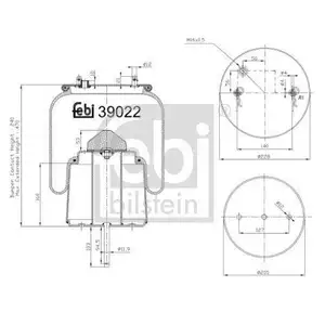 FEBI BILSTEIN 39022 Luftfederbalg für SCANIA FEBI BILSTEIN 39022 Luftfederbalg für SCANIA