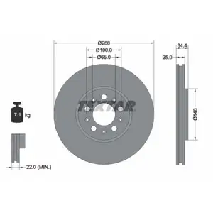 TEXTAR 92106603 Bremsscheiben 2 St&uuml;ck SKODA