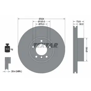 TEXTAR 92107105 Bremsscheiben 2 Stück vorne für BMW TEXTAR 92107105 Bremsscheiben 2 Stück vorne für BMW