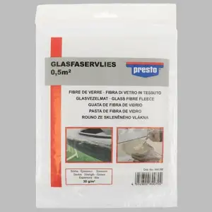 Glasfaserspachtel Presto 600702 Glasfaservlies 0,5 M² Glasfaserspachtel Presto 600702 Glasfaservlies 0,5 M²