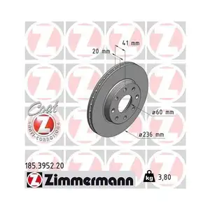 ZIMMERMANN 185.3952.20 Bremsscheiben 2 Stück CHEVROLET ZIMMERMANN 185.3952.20 Bremsscheiben 2 Stück CHEVROLET