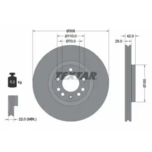 TEXTAR 92110903 Bremsscheiben 2 St&uuml;ck OPEL