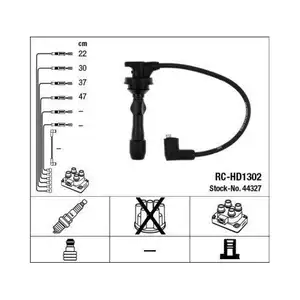 NGK 44327 Z&uuml;ndleitungssatz RC-HD1302 f&uuml;r HYUNDAI, KIA
