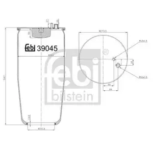 FEBI BILSTEIN 39045 Luftfederbalg für MAN, ERF FEBI BILSTEIN 39045 Luftfederbalg für MAN, ERF