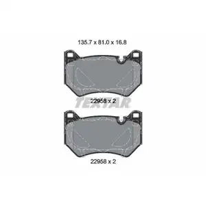 Bremsbelagsatz Scheibenbremse Textar 2295801 Q+ für Audi für Seat für Skoda Bremsbelagsatz Scheibenbremse Textar 2295801 Q+ für Audi für Seat für Skoda
