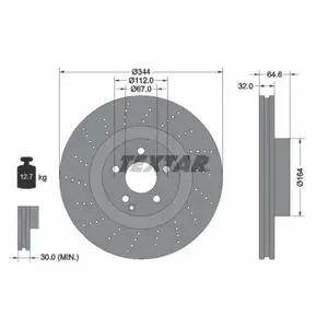 TEXTAR 92224605 Bremsscheiben 2 Stück vorne für MERCEDES-BENZ TEXTAR 92224605 Bremsscheiben 2 Stück vorne für MERCEDES-BENZ