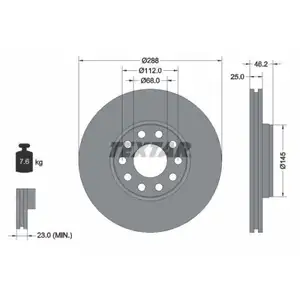 Original TEXTAR 92121005 Bremsscheiben 2 Stück vorne für VW Original TEXTAR 92121005 Bremsscheiben 2 Stück vorne für VW