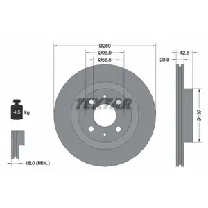 TEXTAR 92112100 Bremsscheiben 2 St&uuml;ck vorne LADA