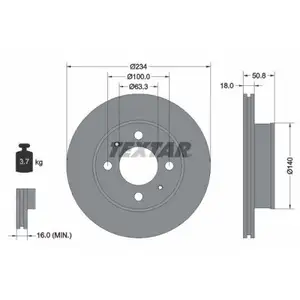 Original TEXTAR 92146803 Bremsscheiben 2 Stück vorne für HYUNDAI Original TEXTAR 92146803 Bremsscheiben 2 Stück vorne für HYUNDAI