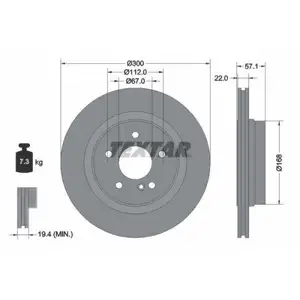 TEXTAR 92163605 Bremsscheiben 2 Stück hinten für MERCEDES-BENZ TEXTAR 92163605 Bremsscheiben 2 Stück hinten für MERCEDES-BENZ