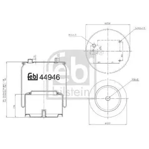 FEBI BILSTEIN 44946 Luftfederbalg f&uuml;r DAF