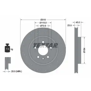 TEXTAR 92290003 Bremsscheiben 2 Stück hinten für OPEL TEXTAR 92290003 Bremsscheiben 2 Stück hinten für OPEL
