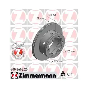 ZIMMERMANN 400.3605.20 Bremsscheiben 2 Stück für MERCEDES-BENZ VW ZIMMERMANN 400.3605.20 Bremsscheiben 2 Stück für MERCEDES-BENZ VW