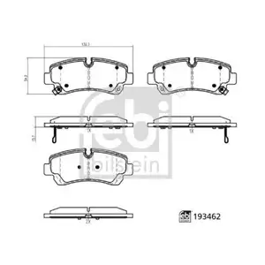 FEBI BILSTEIN 193462 Bremsbelagsatz für MAXUS FEBI BILSTEIN 193462 Bremsbelagsatz für MAXUS