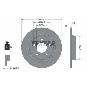 TEXTAR 92130600 Bremsscheiben 2 Stück hinten für MAZDA TEXTAR 92130600 Bremsscheiben 2 Stück hinten für MAZDA