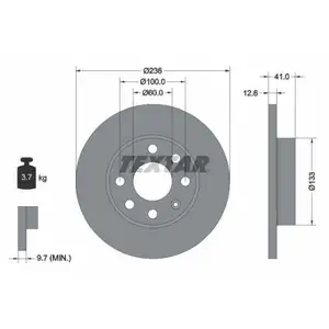 TEXTAR 92020903 Bremsscheiben 2 Stück OPEL TEXTAR 92020903 Bremsscheiben 2 Stück OPEL
