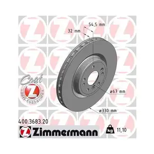 ZIMMERMANN 400.3683.20 Bremsscheiben 2 Stück vorne MERCEDES-BENZ ZIMMERMANN 400.3683.20 Bremsscheiben 2 Stück vorne MERCEDES-BENZ