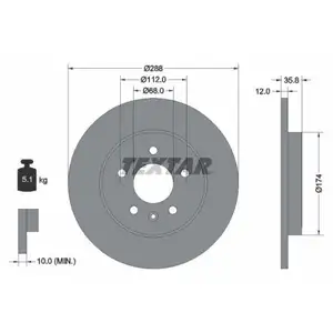 TEXTAR 92137003 Bremsscheiben 2 Stück AUDI TEXTAR 92137003 Bremsscheiben 2 Stück AUDI
